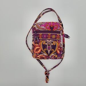 Vera Bradley Quilted Crossbody Bag – Purple Floral Print.   I#007